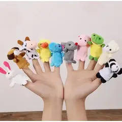GENERICO - Títeres infantil para dedos 10 unidades animales 00164
