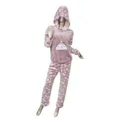 MEDIA LUNA - Pijama Mujer Polar de Invierno Diseño Pandita