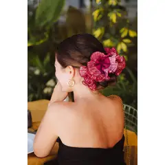 MANZA - Bamba Colet Maxi Scrunchie Burdeo Ink