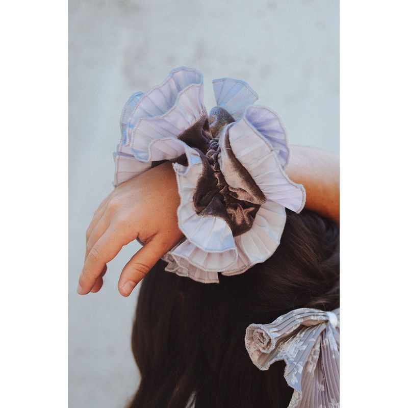 MANZA - Bamba Colet Maxi Scrunchie Perla Velvet