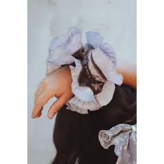 MANZA - Bamba Colet Maxi Scrunchie Perla Velvet