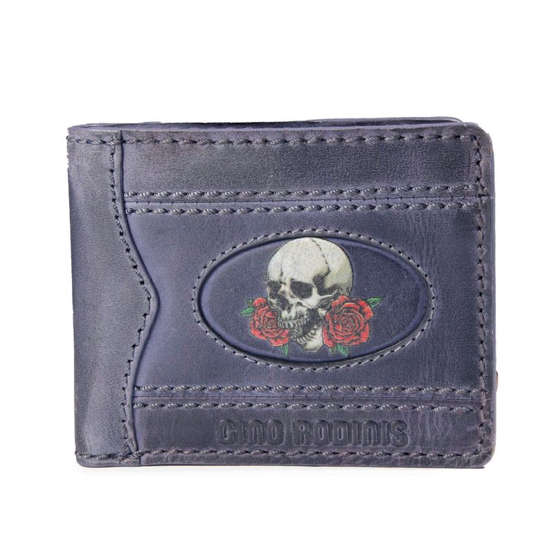 GINO RODINIS - Billetera Gino Rodinas Coco 9932 Calavera Azul