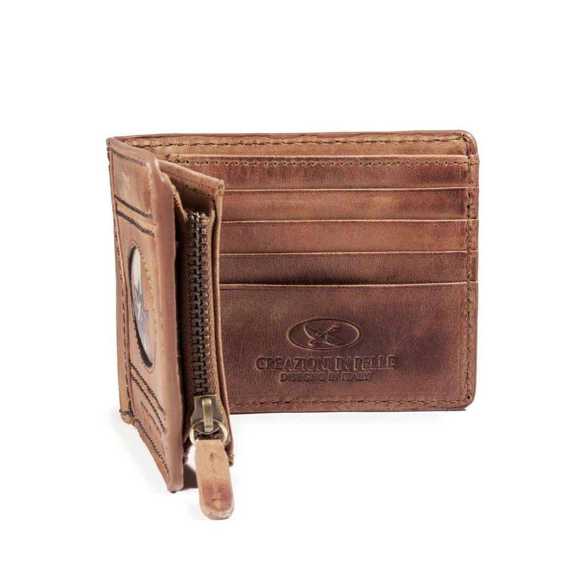 GINO RODINIS - Billetera Gino Rodinis Coco 9932 Calavera Café