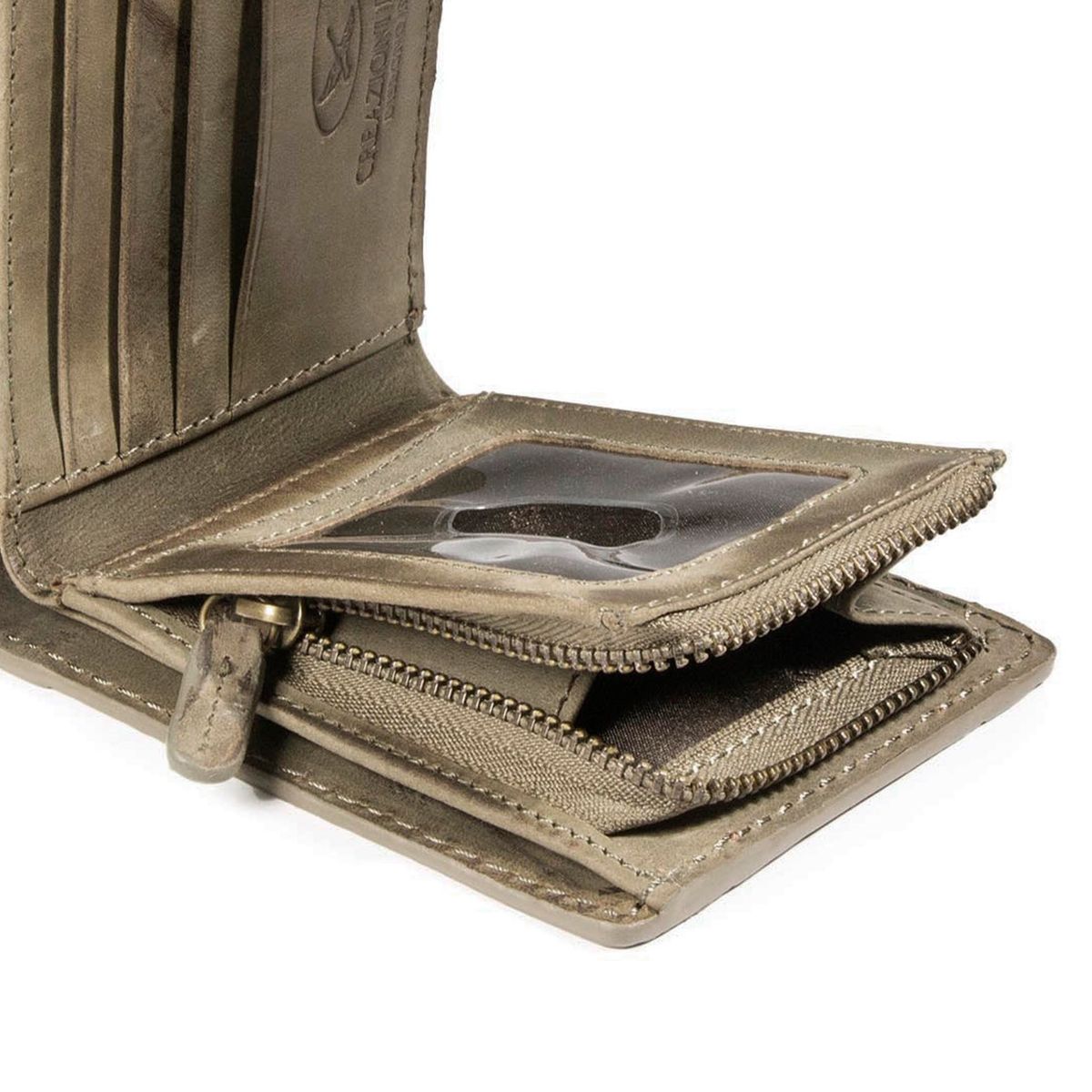 GINO RODINIS - Billetera Gino Rodinis Coco 9932 Calavera Verde