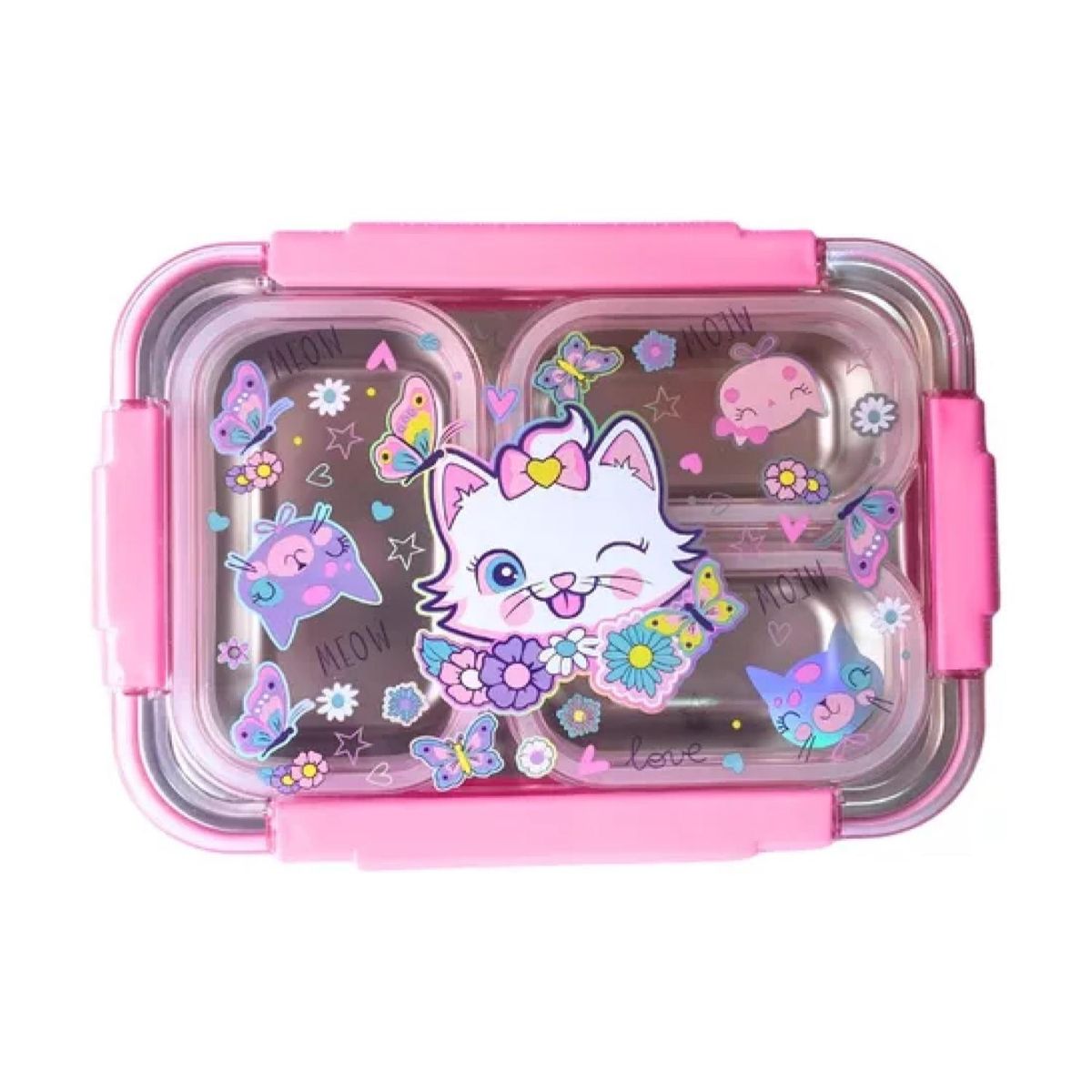 GENERICO - Lonchera Termica Gran Capacidad 3 Niveles Rosado