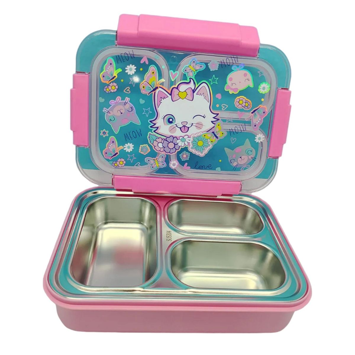 GENERICO - Lonchera Termica Gran Capacidad 3 Niveles Rosado