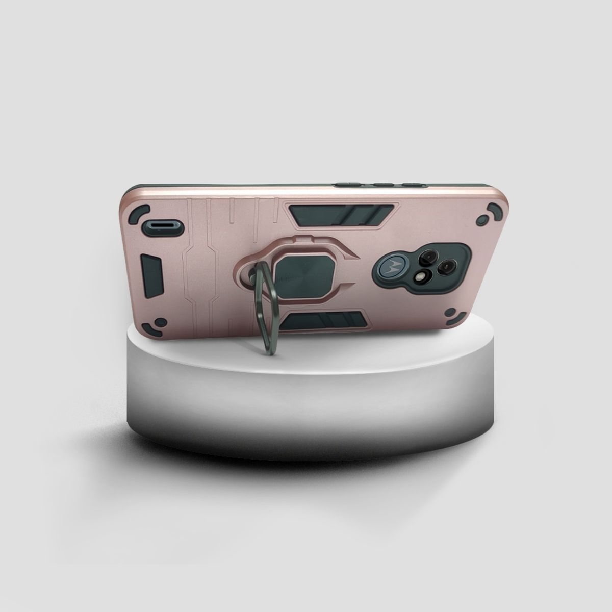 GENERICO - CARCASA ANILLO ANTIGOLPE PARA CELULAR MOTOROLA E7 COLOR COBRE