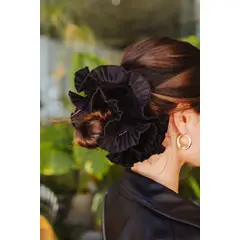 MANZA - Bamba Colet Maxi Scrunchie Negro Basic