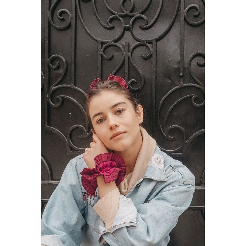 MANZA - Bambita Colet Scrunchie Burdeo Basic