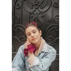 MANZA - Bambita Colet Scrunchie Burdeo Basic