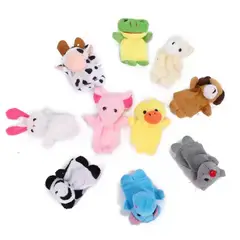 GENERICO - Títeres infantil para dedos 10 unidades animales multicolor 00164AN