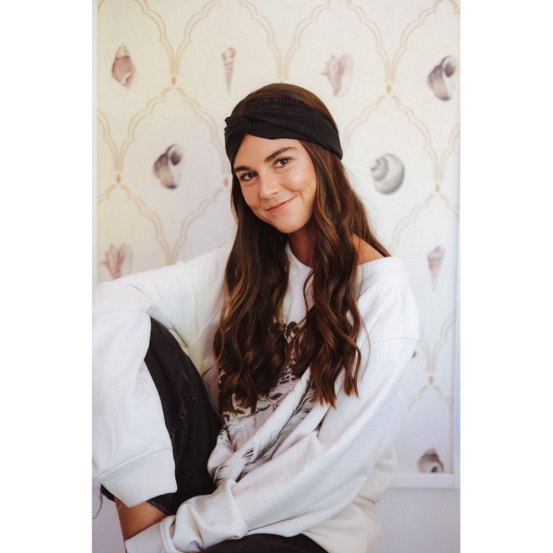 MANZA - Cintillo Turbante Negro Basic