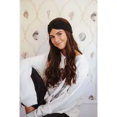 MANZA - Cintillo Turbante Negro Basic