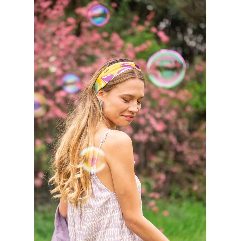 MANZA - Cintillo Kid Turbante Amatista Floral