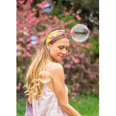 MANZA - Cintillo Kid Turbante Amatista Floral