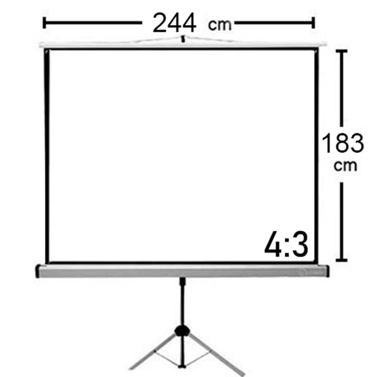 GENERICO TELON TRIPODE 244X183 cm MECANISMO RETRACTIL