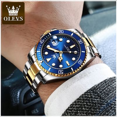 Imagen 2 del producto Reloj Hombre de Lujo Deportivo Acero Inoxidable Cuarzo Resistencia 30m Cristal Hardlex Calendario