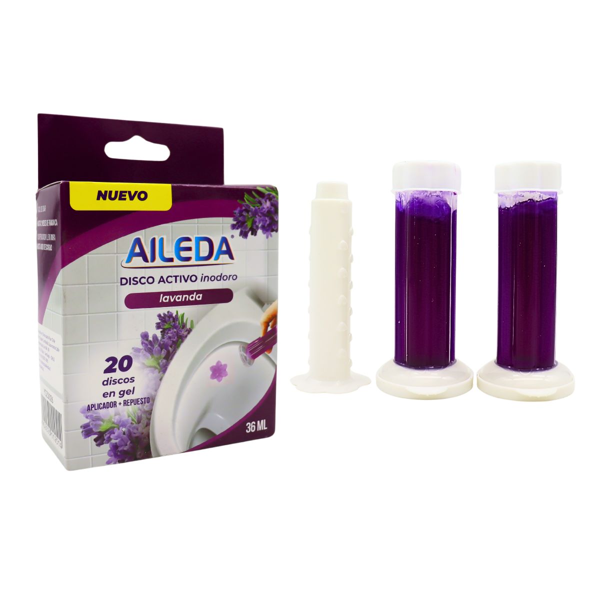 AILEDA - Inodoro Discos en Gel Aileda Lavanda Limpiador Baño
