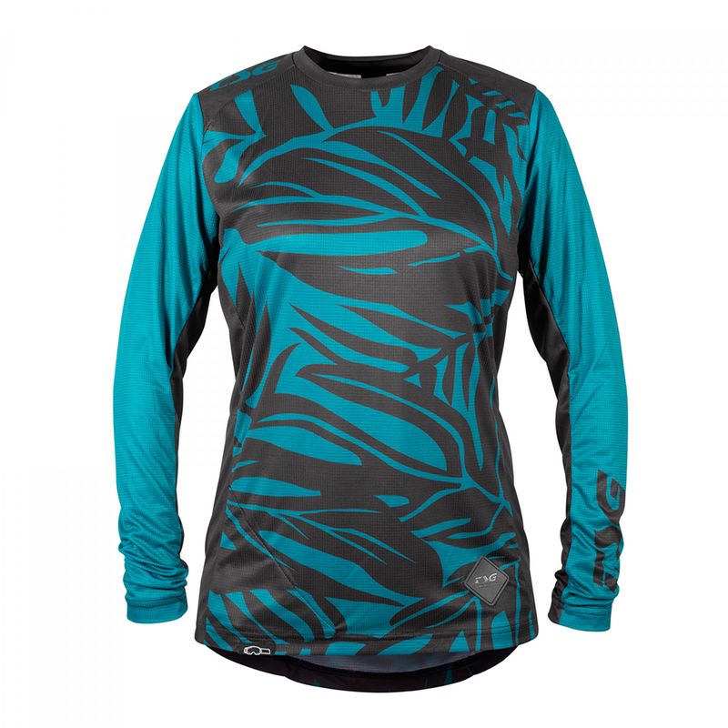TSG HELMETS - Jersey TSG Manga Larga Mujer Floral Ocean Depths Negro
