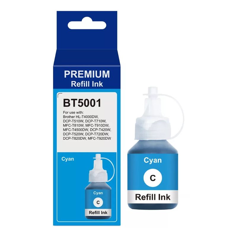 PREMIUM - Tinta Para Brother BT5001 Cian De 48 ml Premium