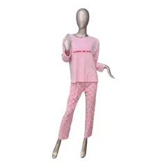MEDIA LUNA - Pijama Mujer Manga Larga de Diseño Rayado