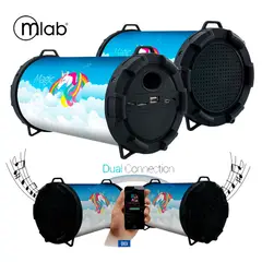 MLAB - 2 Parlantes Conexión Dual Estéreo TWS Bluethooth Mini Zuka Bass