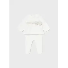 MAYORAL - Elegante Conjunto polaina y camiseta tundosada recién nacida