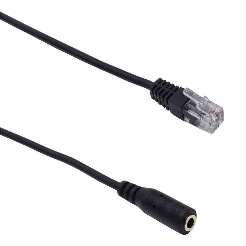 GENERICO - Rj9-Macho A 35mm-Hembra Cable 21cm Para Auricular En Telefo