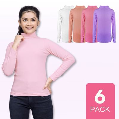 Imagen 1 del producto Pack 6 Camisetas Poleras Bambú Beatle De Niña Primera Capa