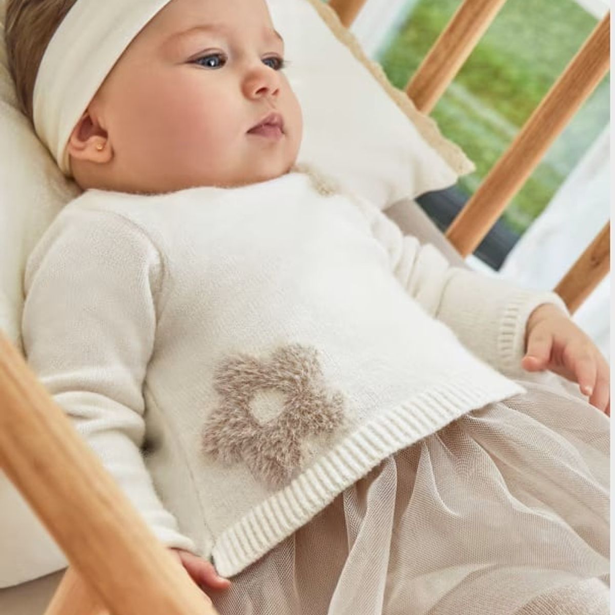 MAYORAL - Elegante y delicado Vestido combinado tul recién nacida