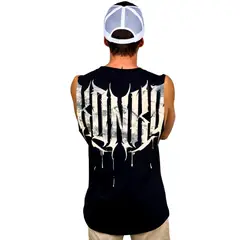 KONKO ACTIVE - Sudadera Tank Wild Revenge Negra Sin Mangas Hombre konko