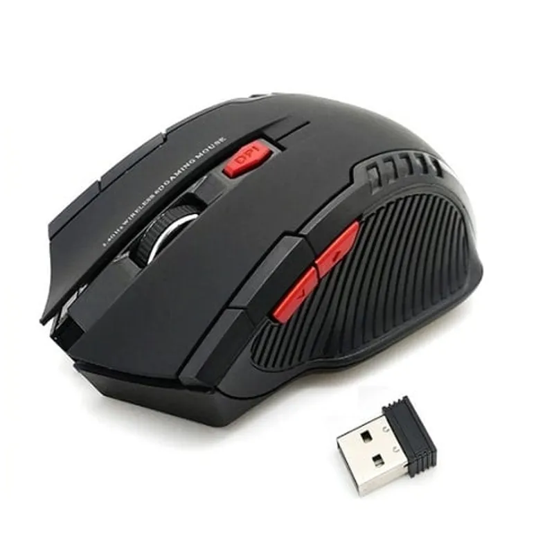 GENERICO - Mouse Gamer Óptico Raton Inalámbrico 6 Botones para Notebook PC