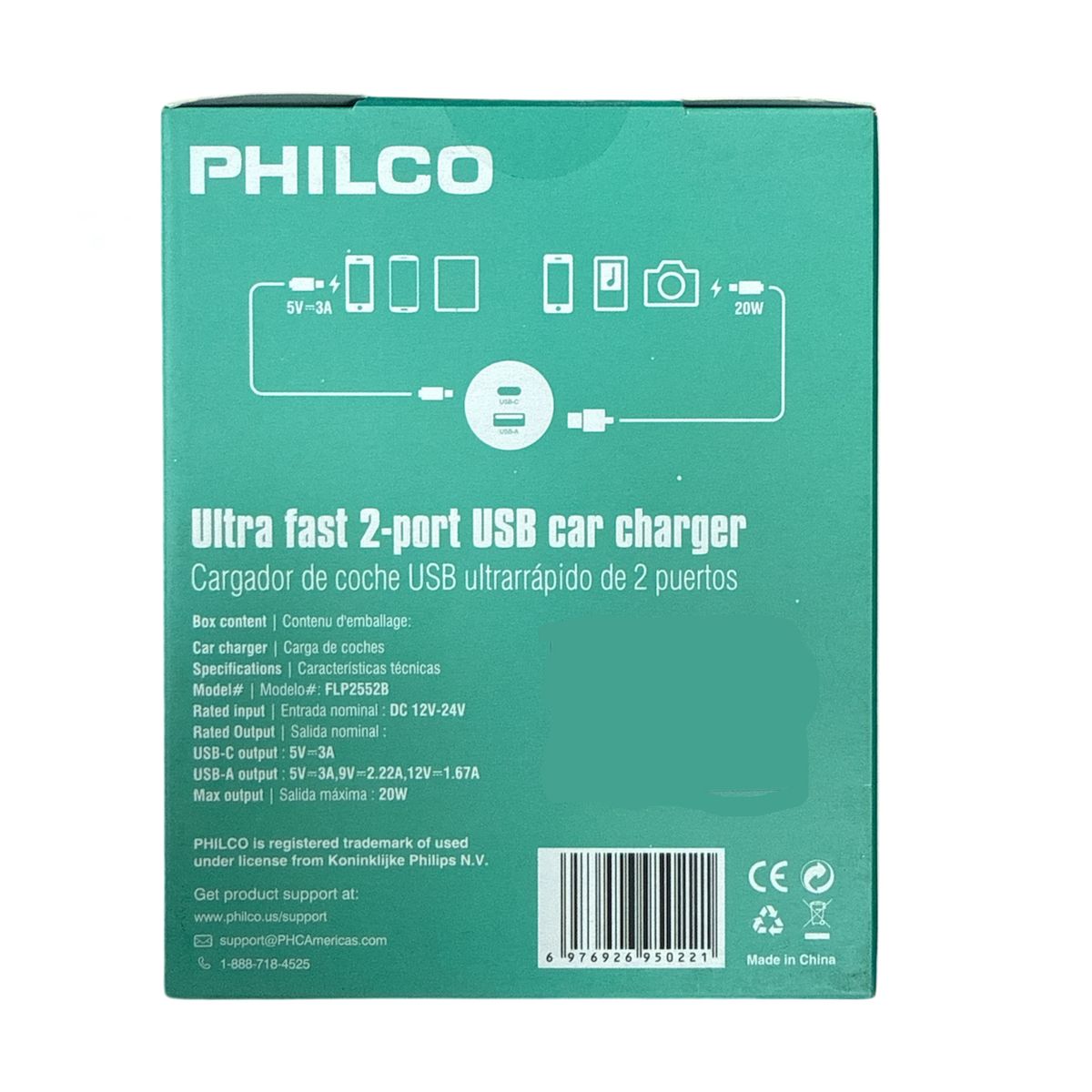 JOIGO - Cargador De Auto Doble USB Y Typo C Carga Rapida 20W