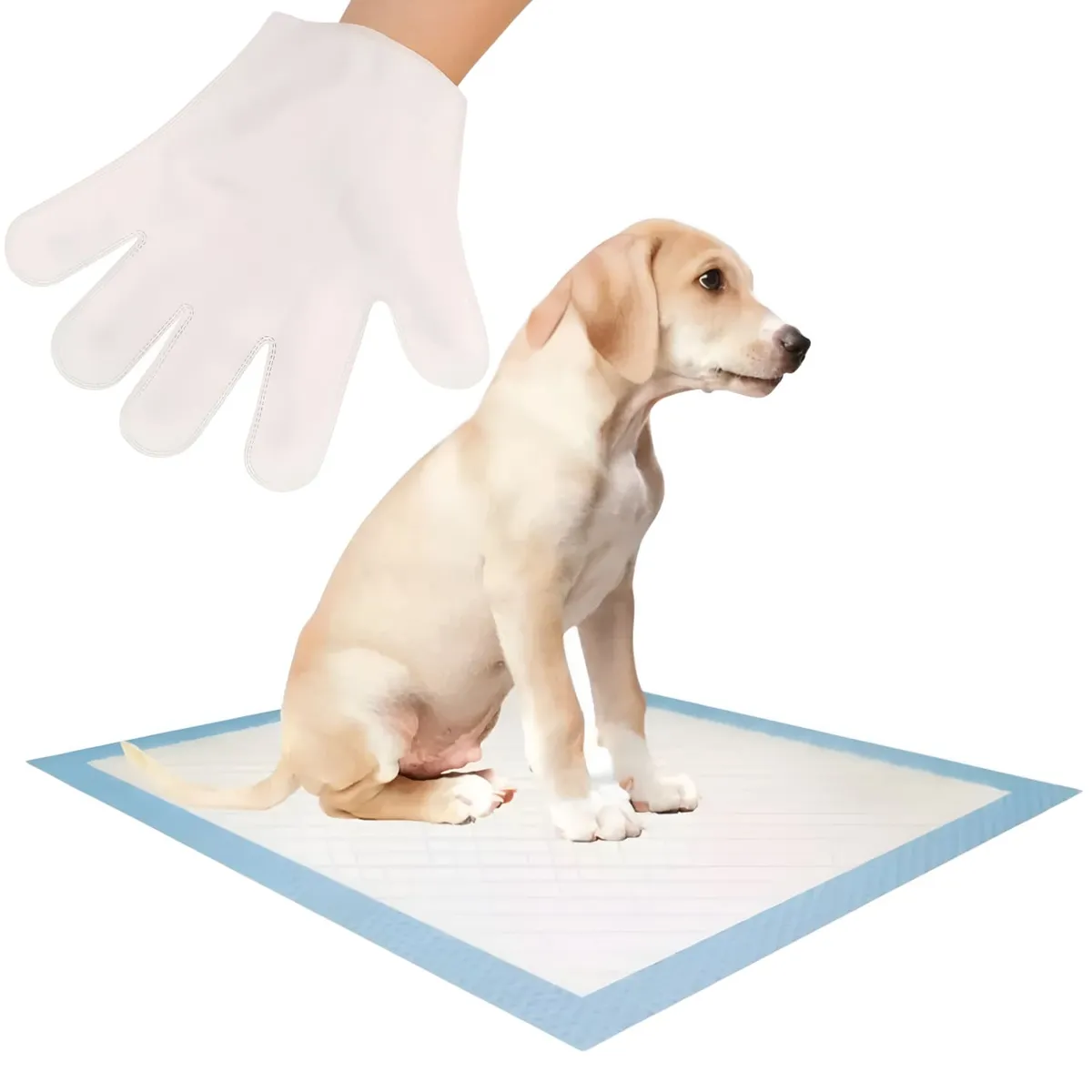 PETWOOW - 100 Sabanillas 45x60 + 12 Guantes Limpieza Perros Mascotas