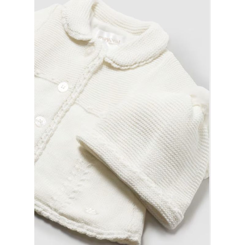 MAYORAL - Elegante Abrigo tricot con gorro recién nacida