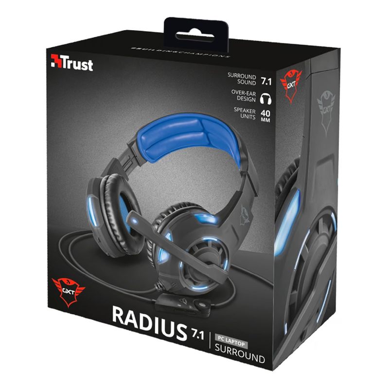 GENERICO - AUDIFONO GAMER TRUST RADIUS 7.1 USB CXT350