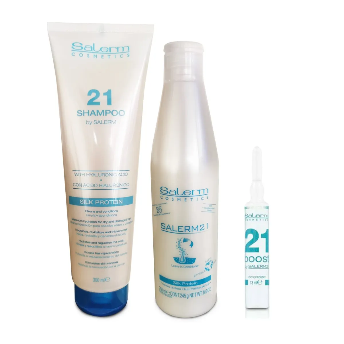 SALERM - Salerm 21 Shampoo 300ml - Mascarilla 250ml - 1 Ampolla Boost