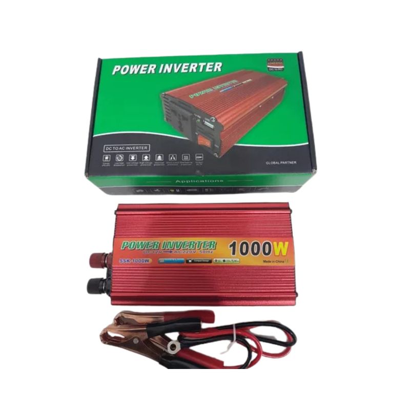 GENERICO - Inversor Convertidor De Corriente De Coche 1000w 12v220v MD