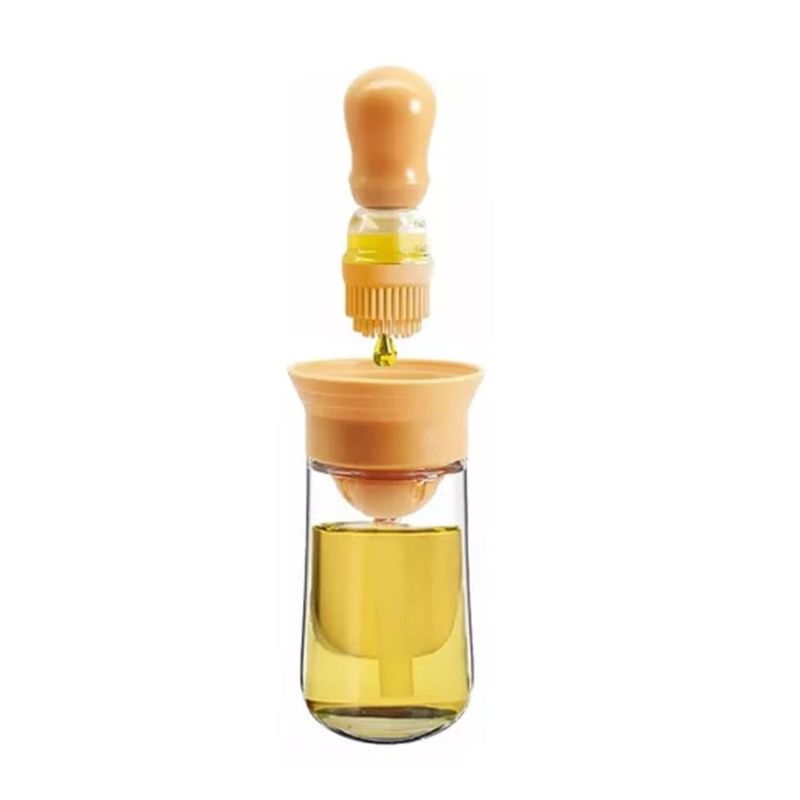 GENERICO - Dispensador De Aceite Silicona Con Brocha Portatil 350ml Café Claro
