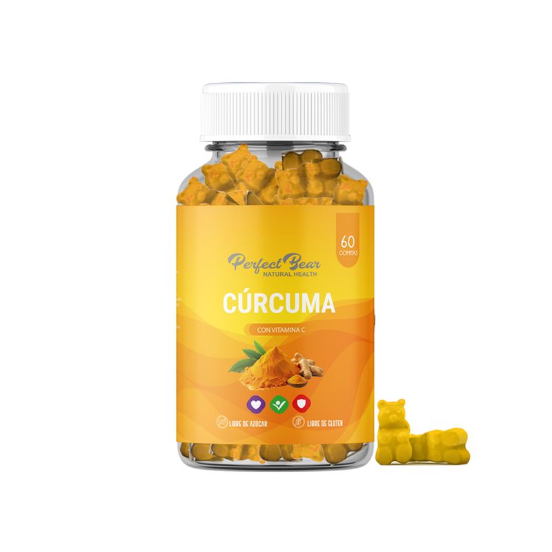 Perfect Bear - Cúrcuma con Vitamina C, 60 Gomitas, Perfect Bear 1 mes