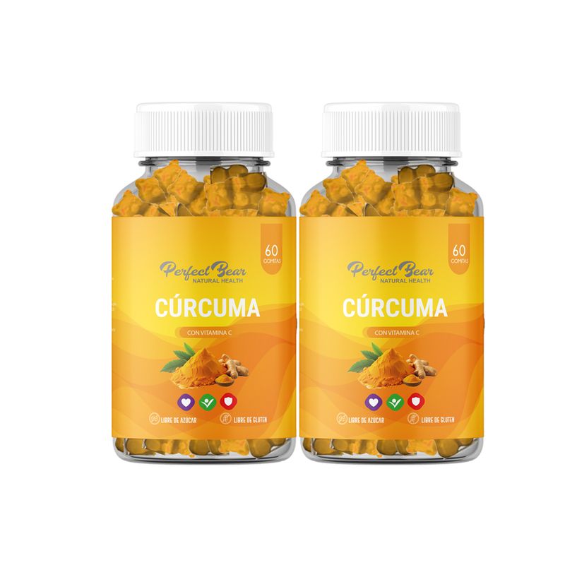 Perfect Bear - Cúrcuma con Vitamina C, 60 Gomitas, Perfect Bear 2 meses