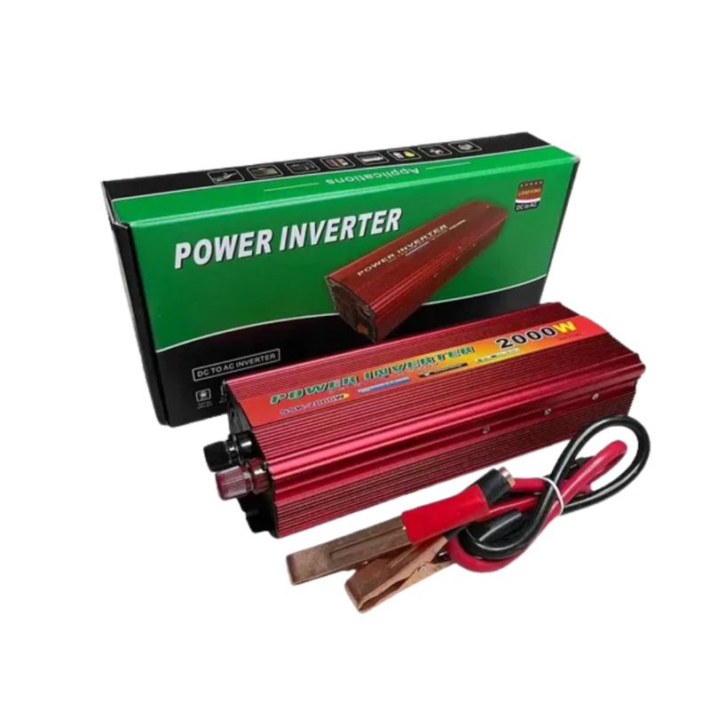 GENERICO - Inversor Convertidor De Corriente De Coche 2000w 12v220v MD