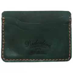RIDERLINE - Tarjetero ,billetera ,Venecia, verde , cuero ,