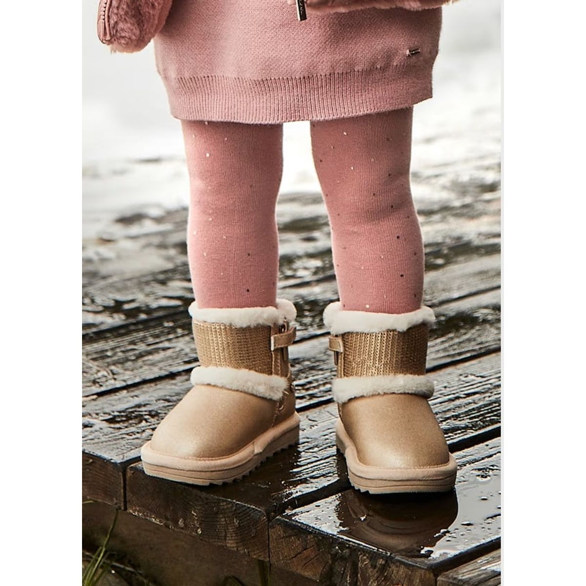 MAYORAL - Leotardo lunares purpurina bebé