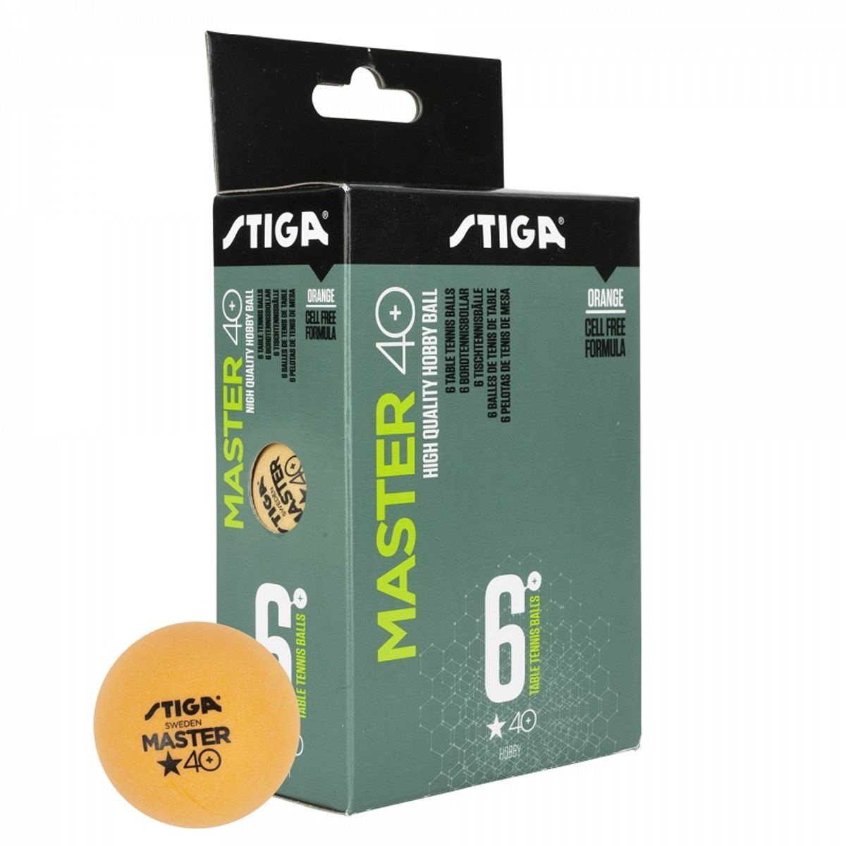 STIGA - PELOTA TENIS DE MESA STIGA MASTER NARANJA 1 ESTRELLA