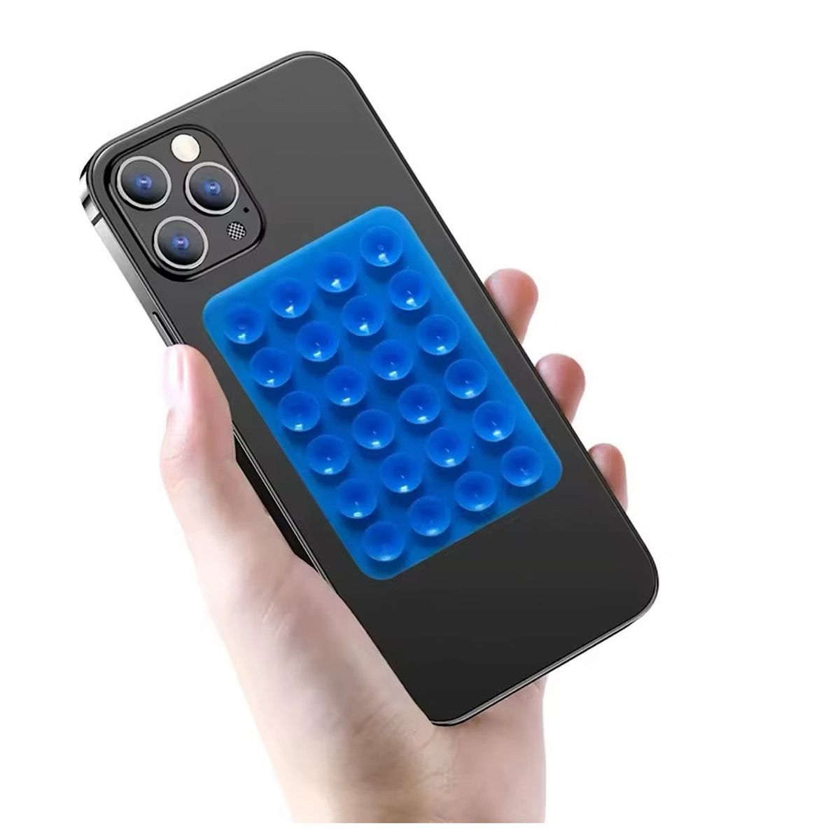 GENERICO - Soporte Silicona Con Ventosa Para Carcasa-celular-Azul