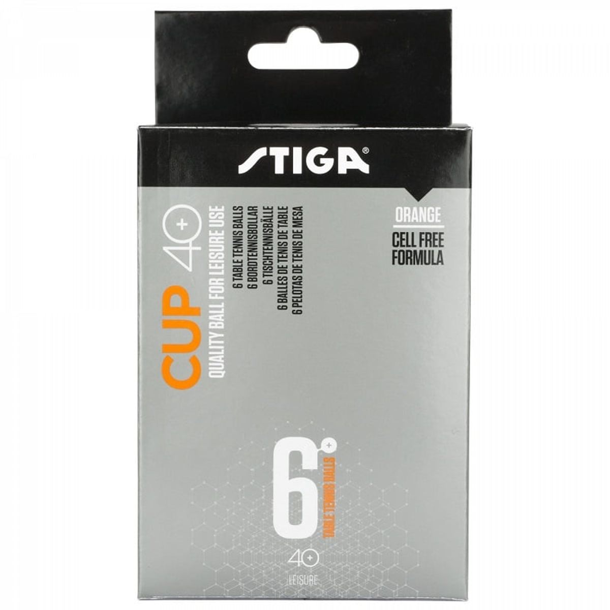 STIGA - PELOTA TENIS DE MESA STIGA CUP 40+ NARANJA X6
