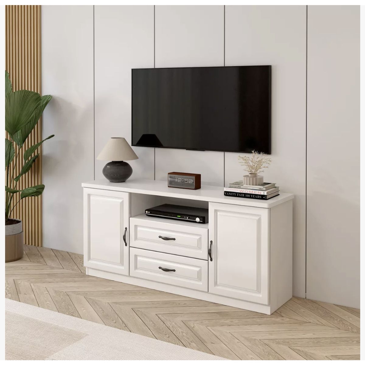 HOMER DESIGN - Rack Tv 120x40x70cm Alto Estilo Europeo Hecho En Melamina