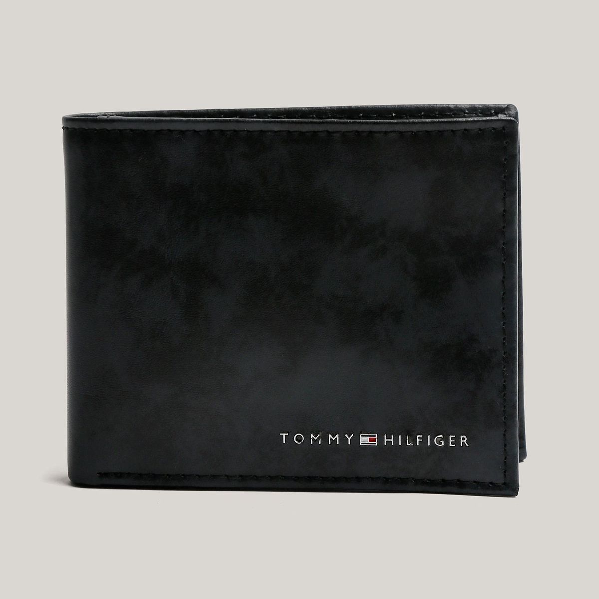 TOMMY HILFIGER - Billetera Malta Cde Cuero Con Logo Negro Tommy Hilfiger
