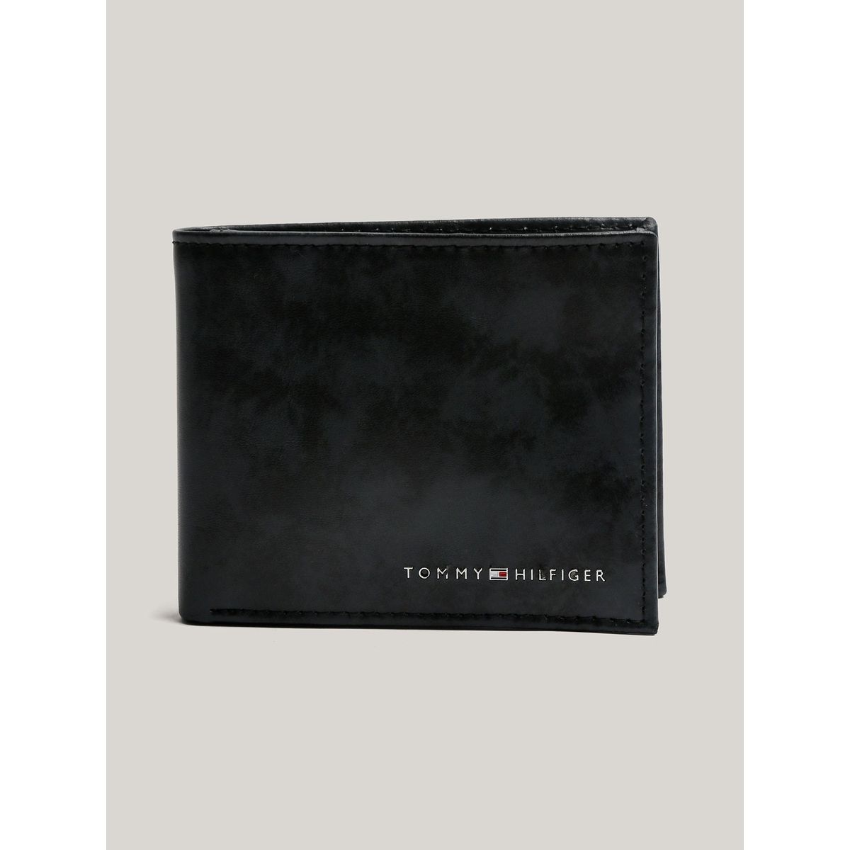 TOMMY HILFIGER - Billetera Malta Cde Cuero Con Logo Negro Tommy Hilfiger